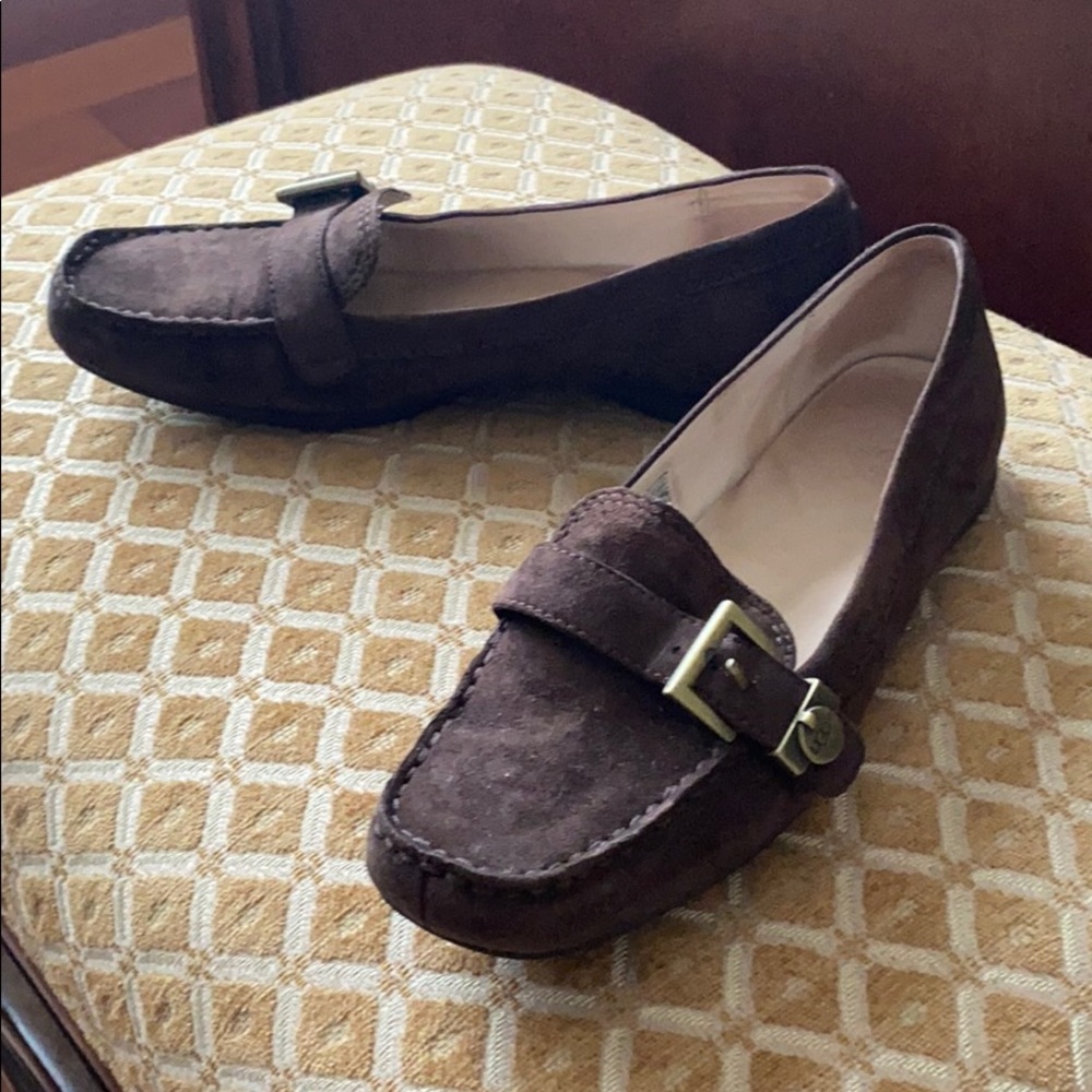 UGG brown suede loafers.  Women’s size 8.